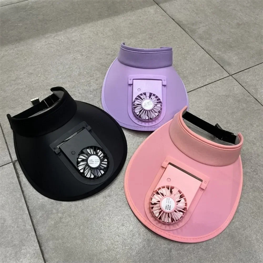Rechargeable Sun Visor Fan Hat
