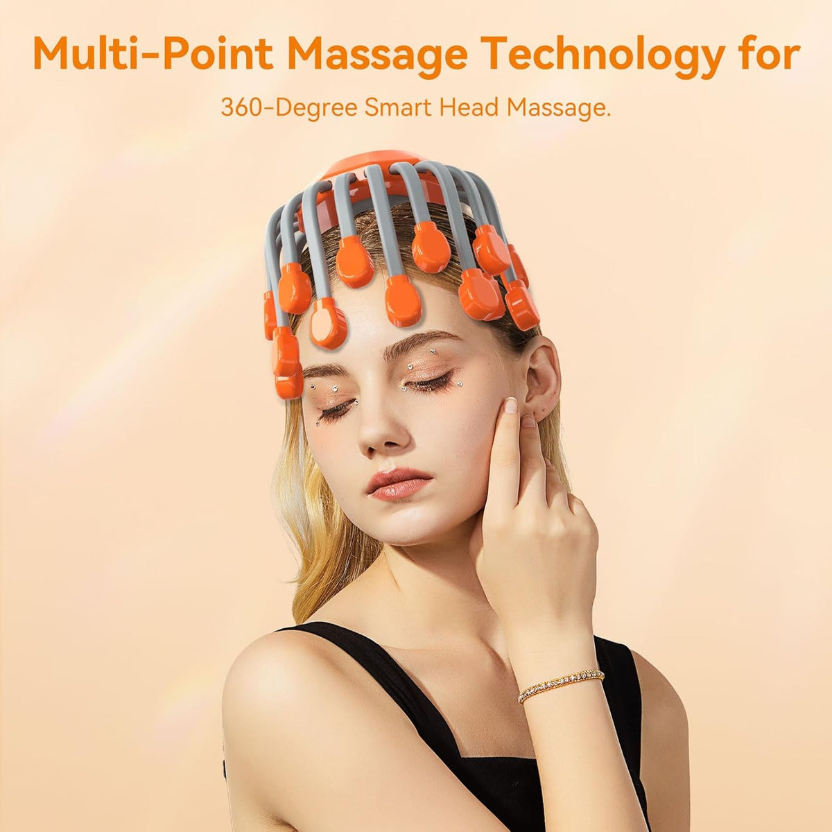 Scalp Head Massager Red Light Vibrator Octopus Scratcher For Relaxation Stress Migraine