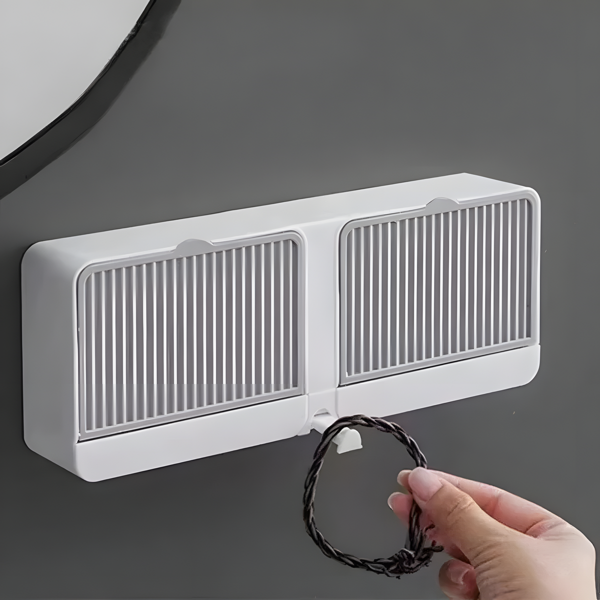 Flip-Cover Wall Soap Holder