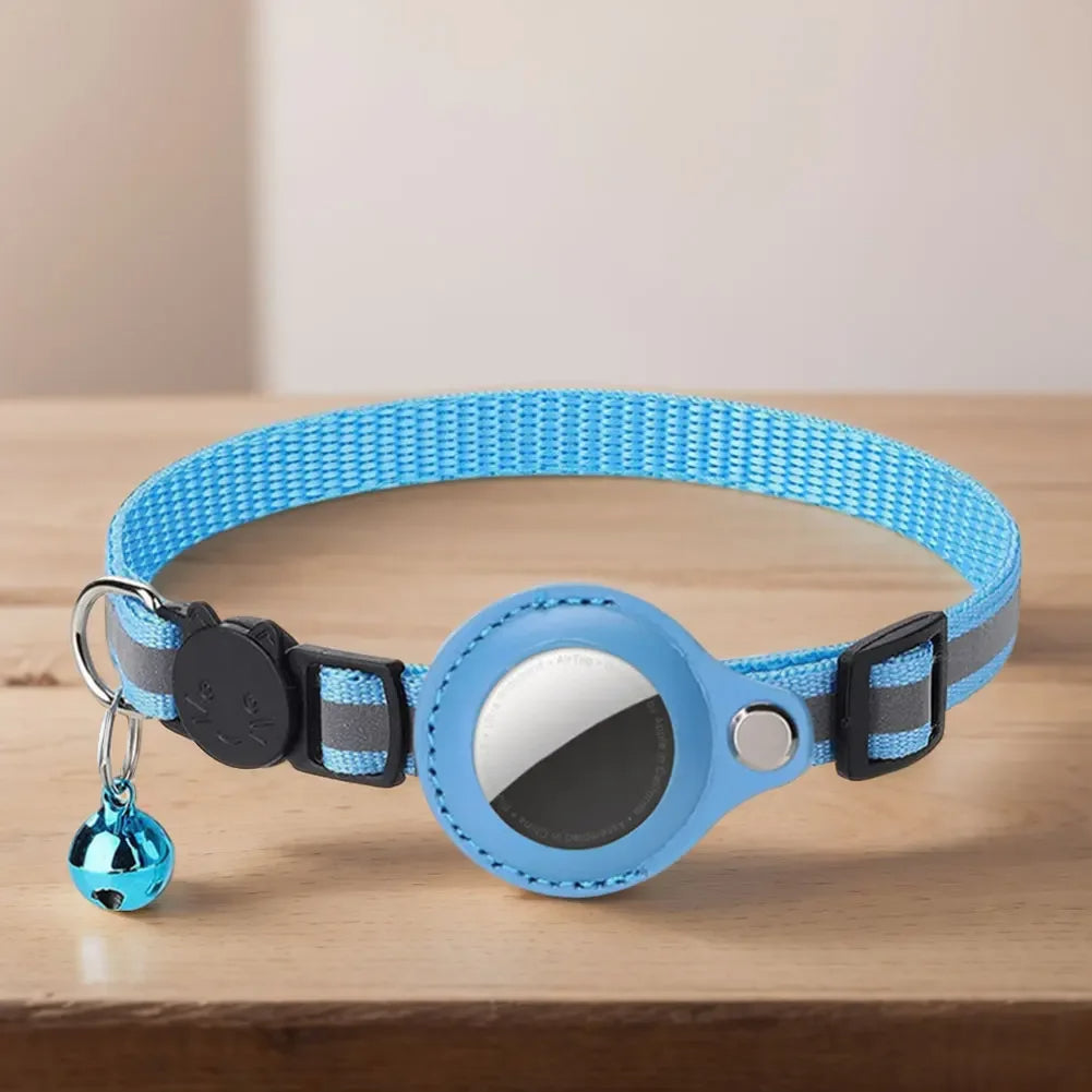 Reflektierendes Katzenhalsband mit Apple AirTag-Halterung