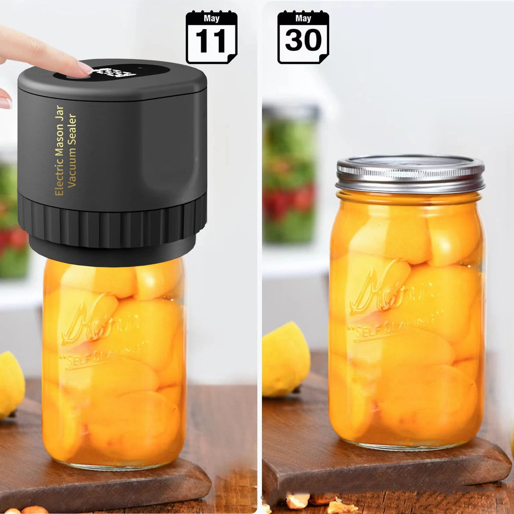 Electric Mason Jar Vacuum Sealer Jar Vacuum Sealer Kit Cordless Canning Vacuum Sealer Electric Automatic for Home Kitchen Tools