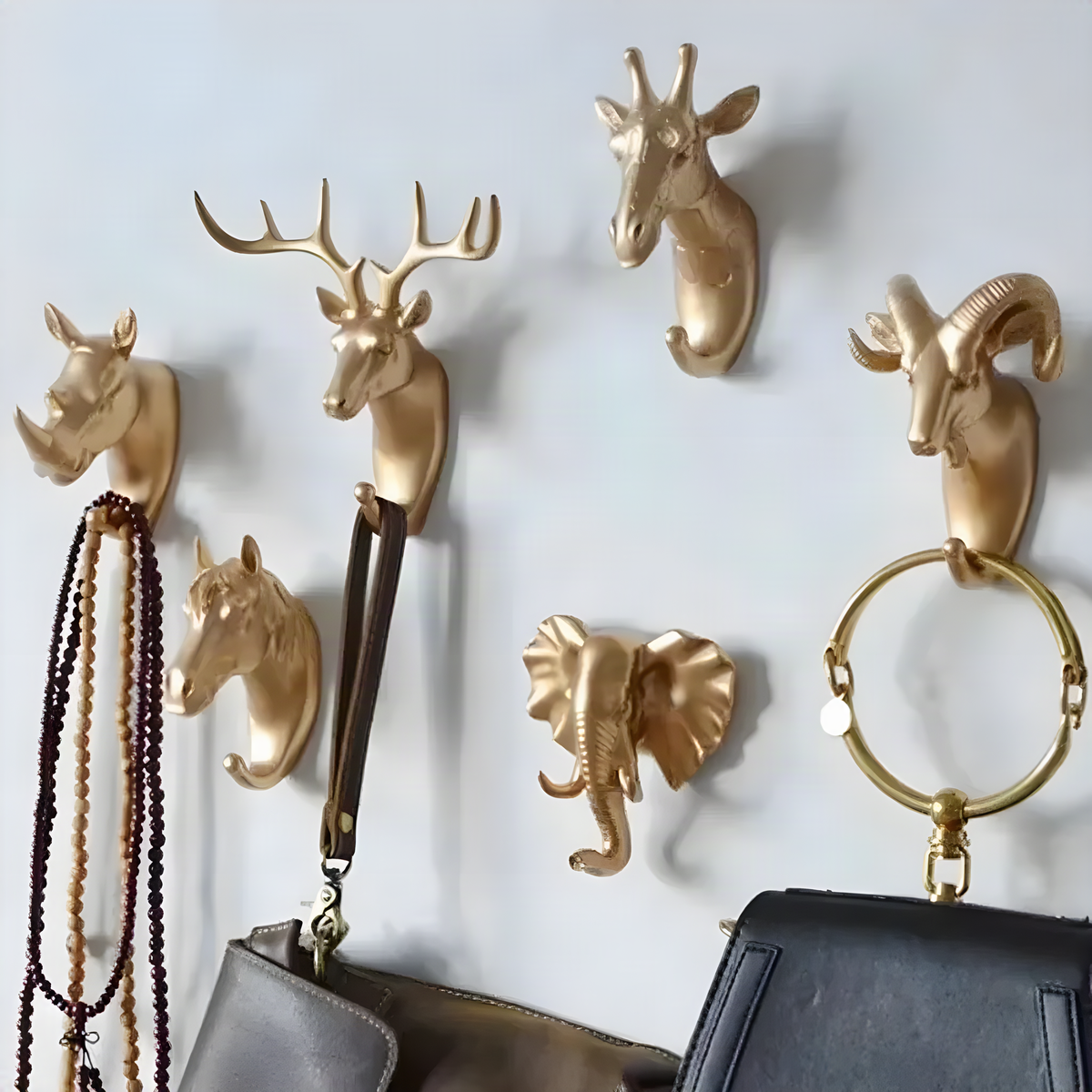 Gold Animal Wall Hooks