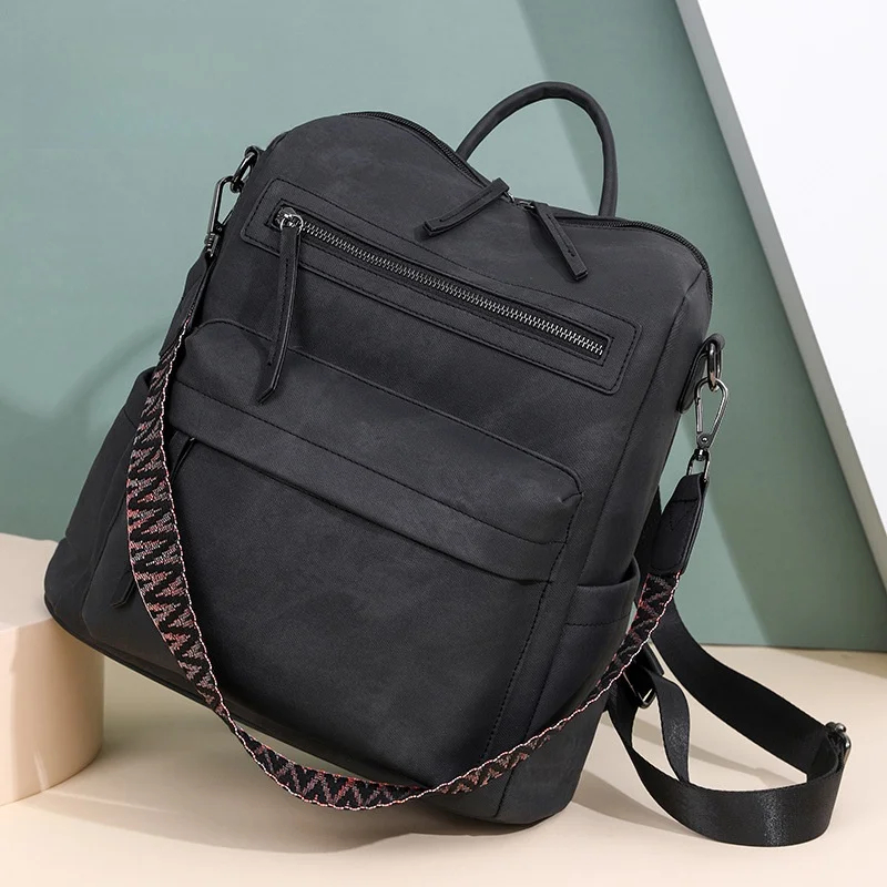 Retro PU Leather Backpack