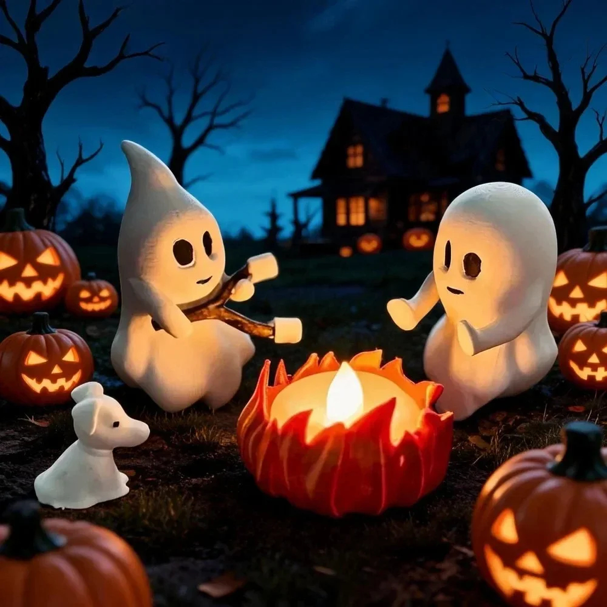 Light-Up Halloween Ghost Decor