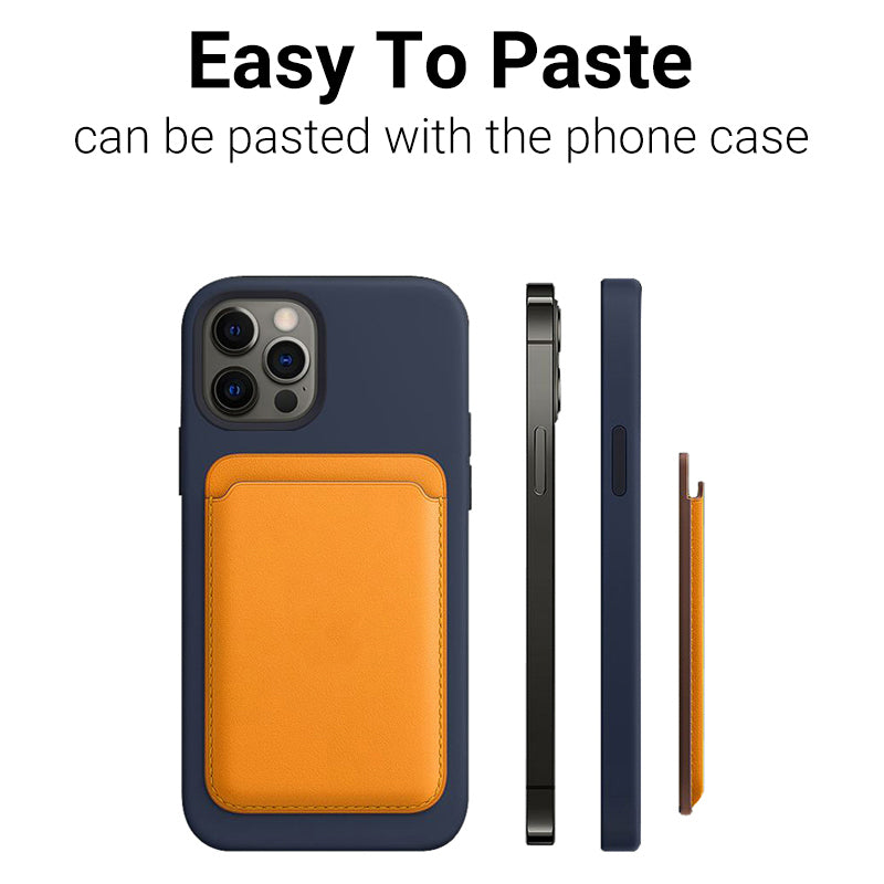 Magnetischer iPhone-Kartenhalter aus Leder für MagSafe