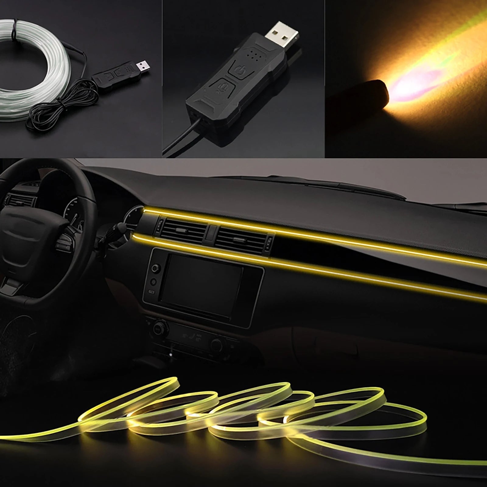 RGB-LED-Lichtleiste für den Fahrzeuginnenraum