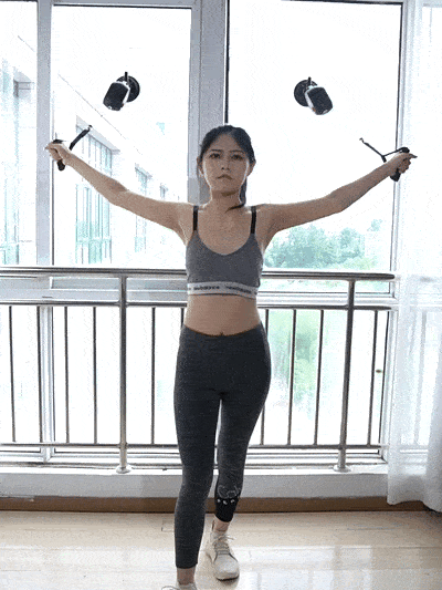 Fitness-Zugseiltrainer mit Saugnapf