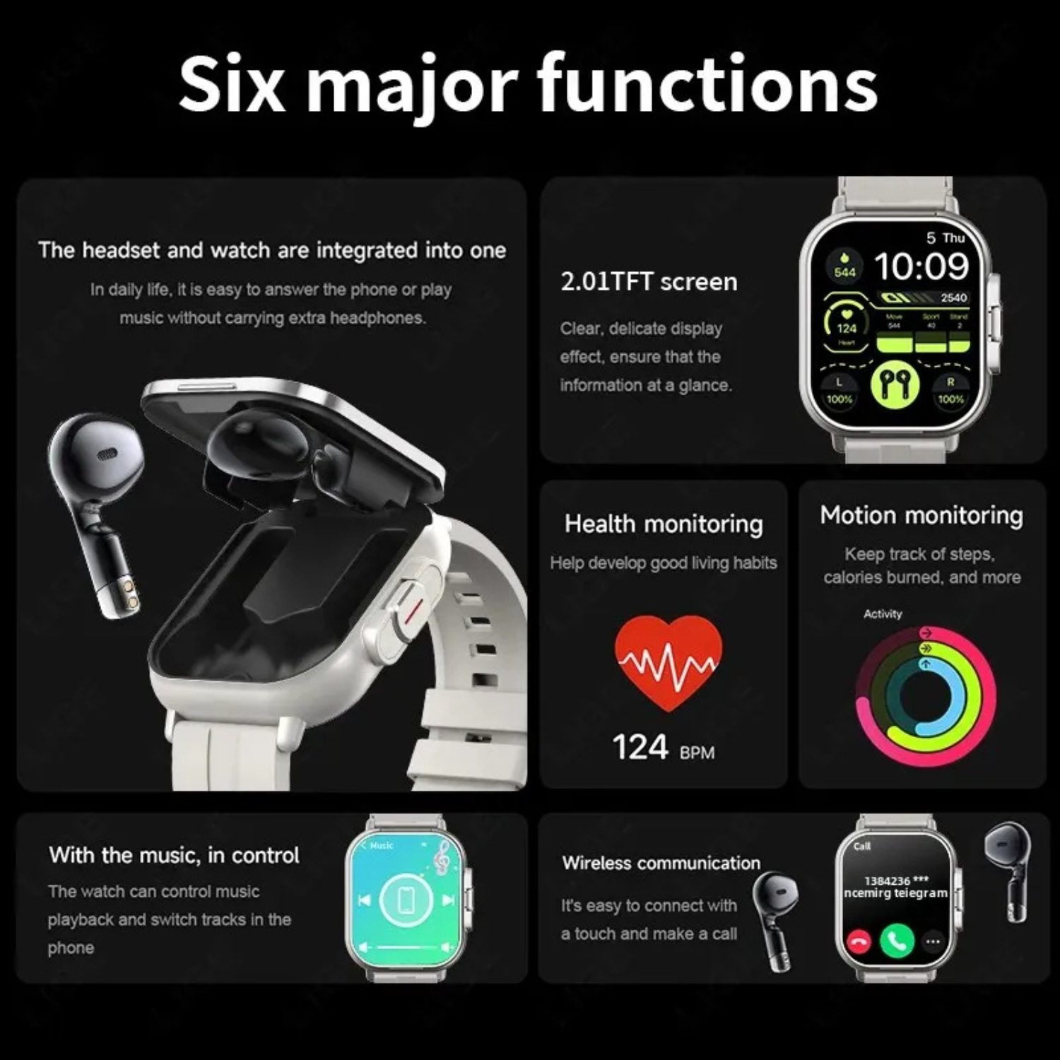 Smartwatch mit Ohrhörern