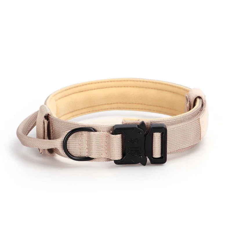 Tactical Adjustable Dog Collar Military German Shepherd Training Medium Large Pet Collar