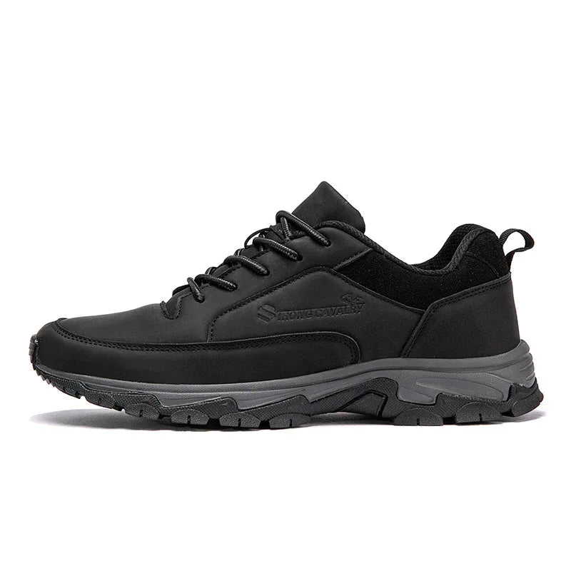 Leather Waterproof Men's Casual Running Board Shoes