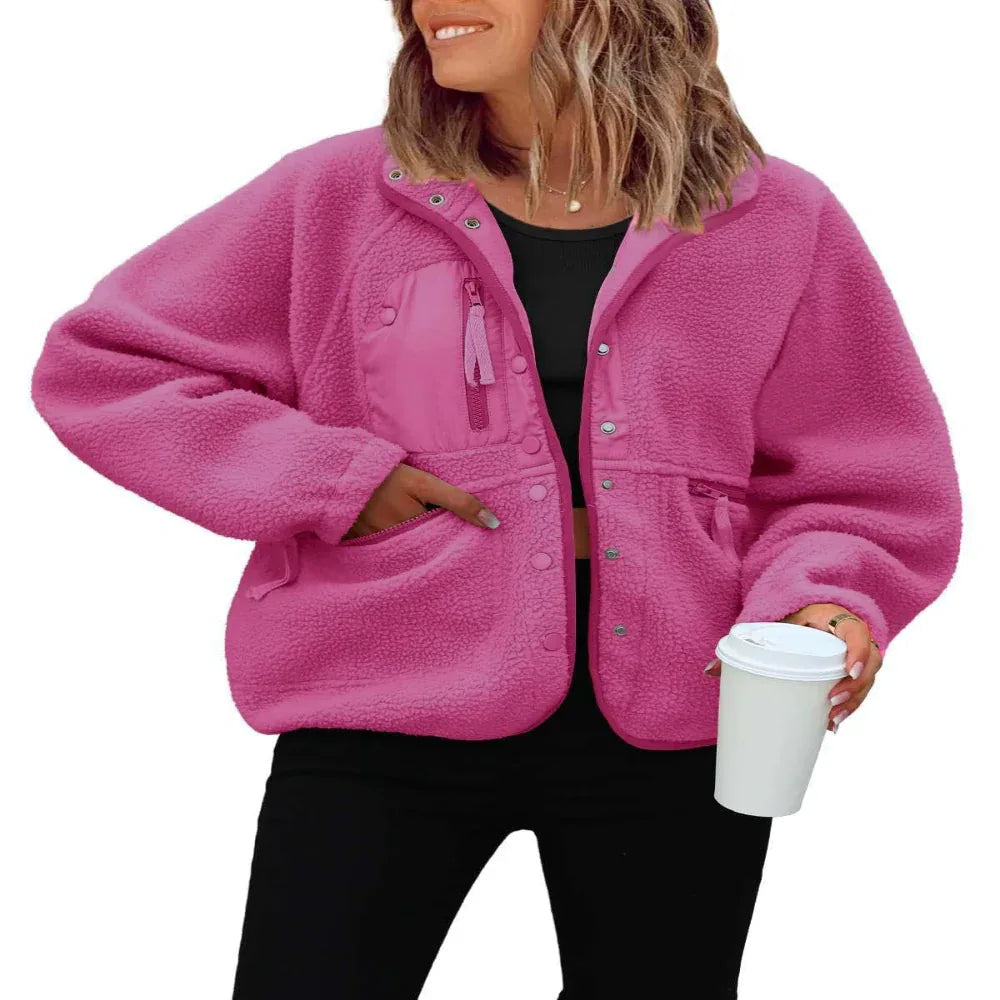 Women's Polar Fleece Sports And Leisure Sweater Jacket Top