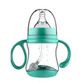 Baby Feeding Supplies Cup Silicone Feeding Bottle With Two Handles And Straw