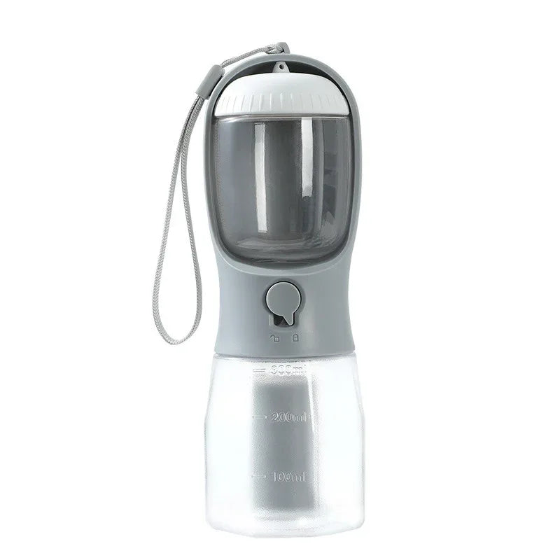 Dog Water Cup Drinking Food Garbage Bags Compartment Three-In-One Portable Small Multi-Functional Pet Water Bottle
