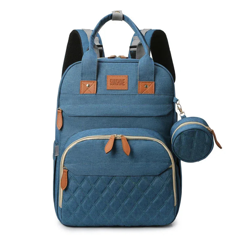 Diaper Bag Multifunction Travel Waterproof Boy Girl Unisex Portable Crib Backpack