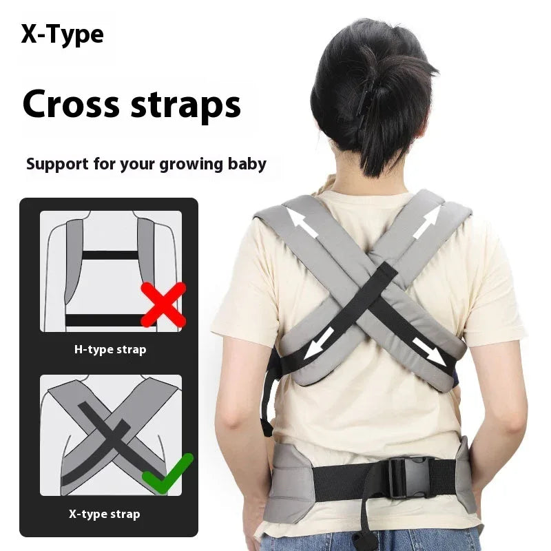 Adjustable Cotton Front And Back Baby Carrier