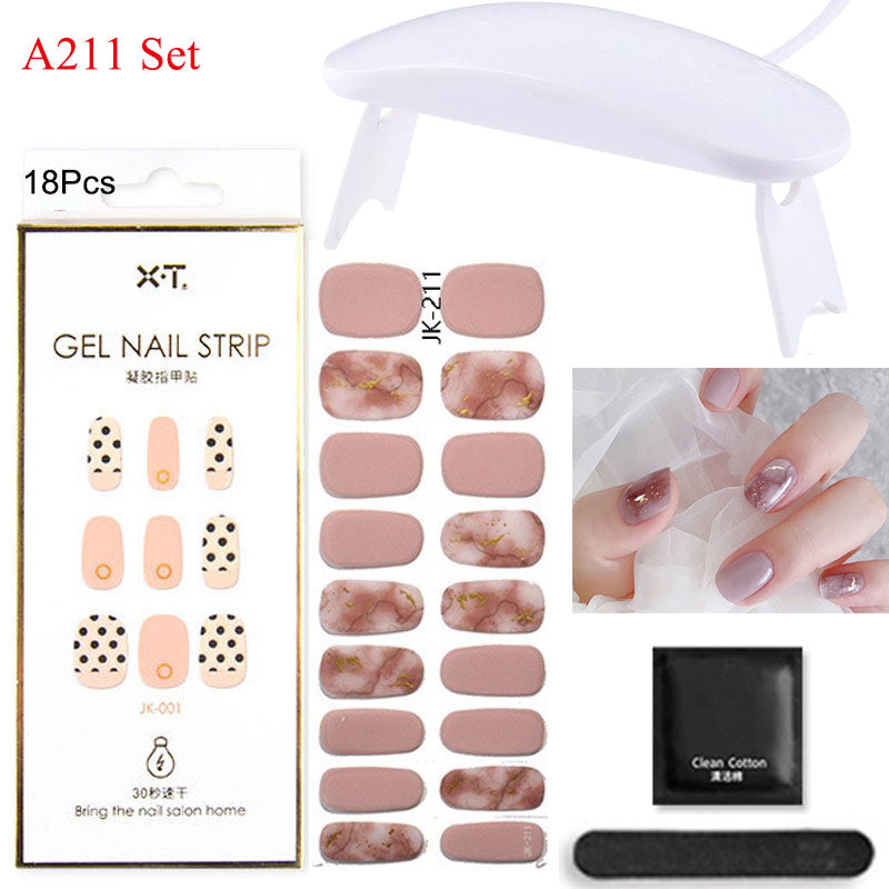 Gel-Nagelfolien mit UV-Lampen-Set