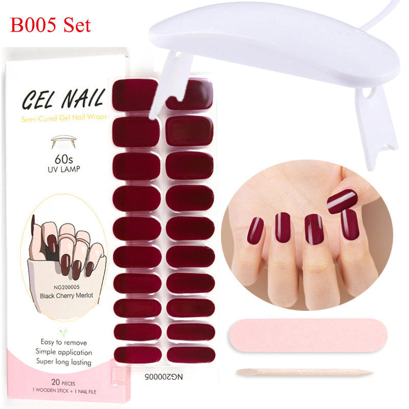 Gel-Nagelfolien mit UV-Lampen-Set