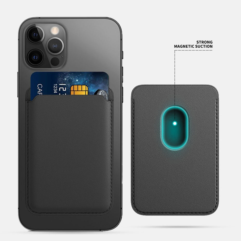 Magnetischer iPhone-Kartenhalter aus Leder für MagSafe