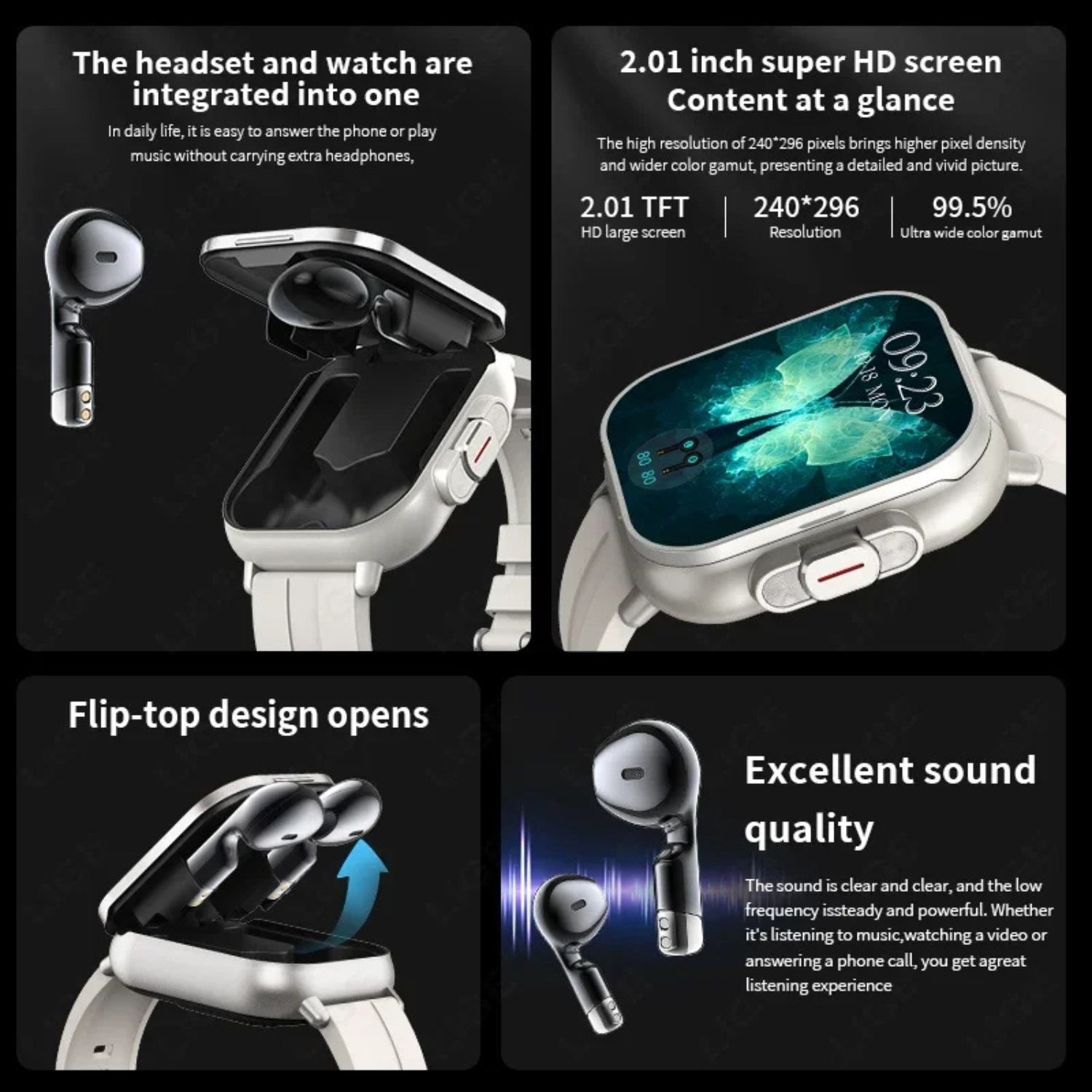 Smartwatch mit Ohrhörern