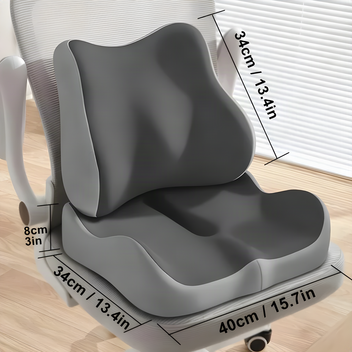 Memory Foam Seat and Back Cushion Set