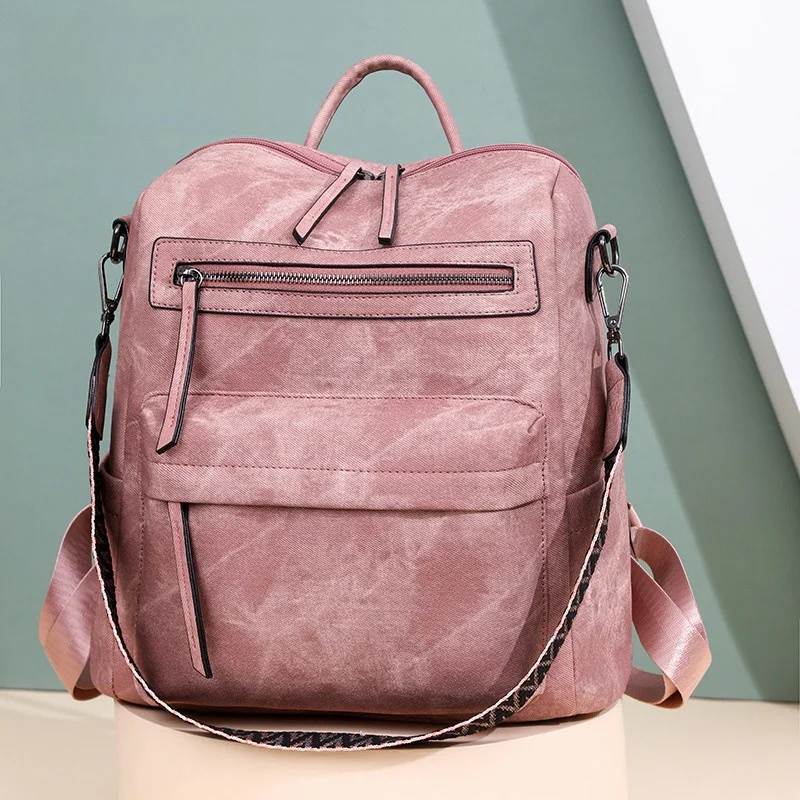 Retro PU Leather Backpack