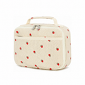Corduroy Lunch Bag with Zip Pockets