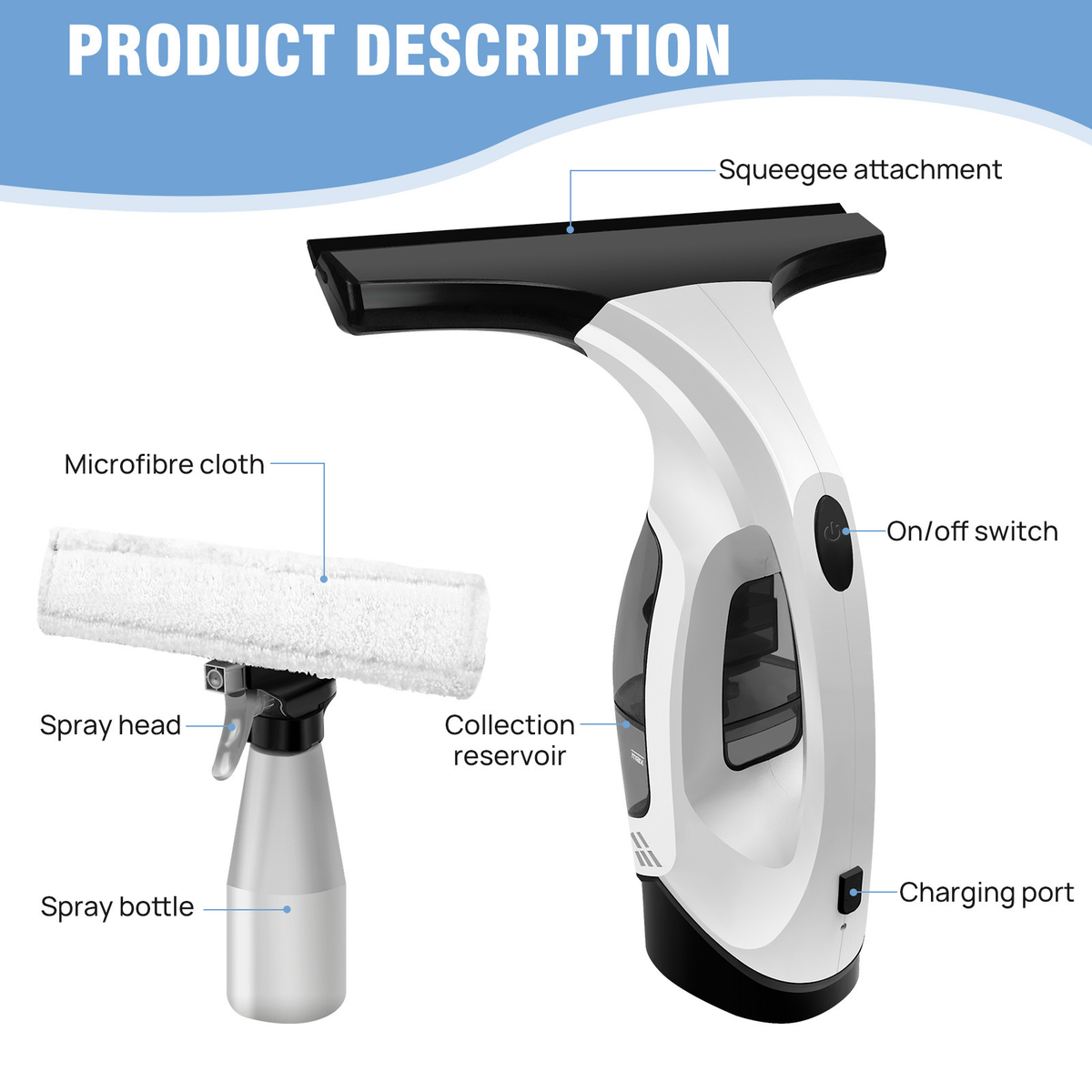 Rechargeable Window Cleaning Vacuum