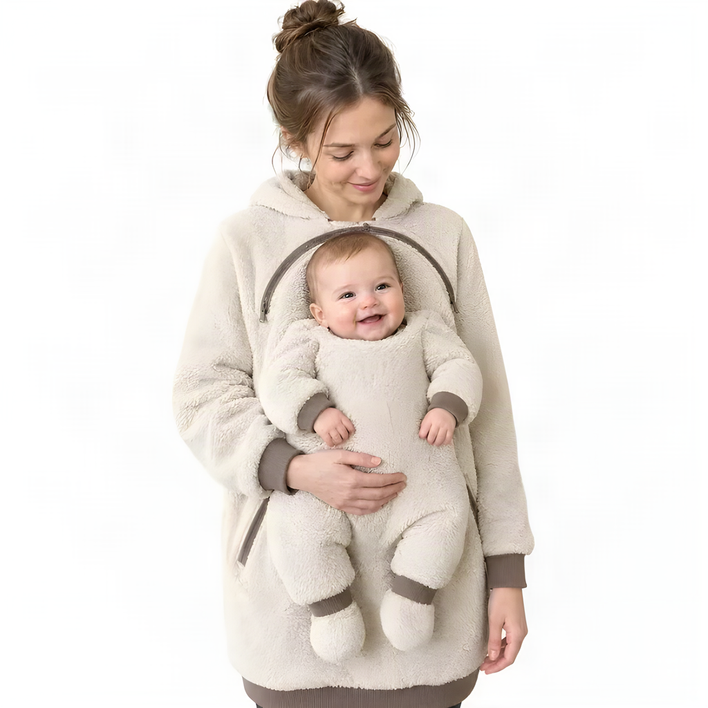 Sherpa Fleece Baby Pouch Hoodie
