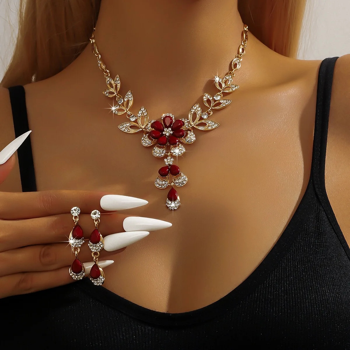 Vintage Floral Jewelry Set