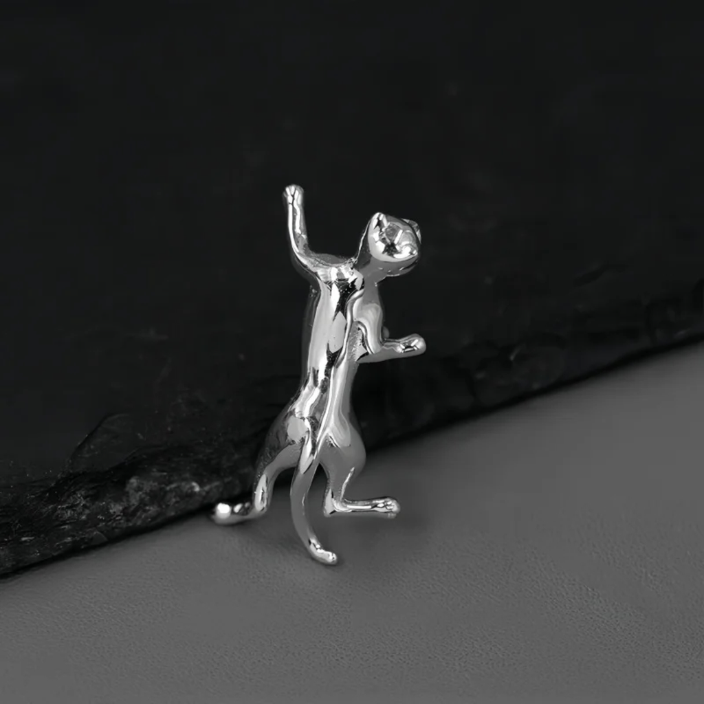 Climbing Cat Brooch