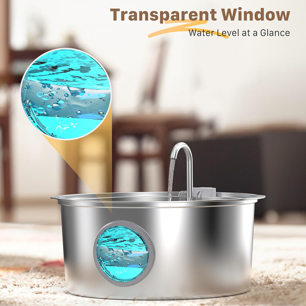 7L Stainless Steel Dog Water Fountain