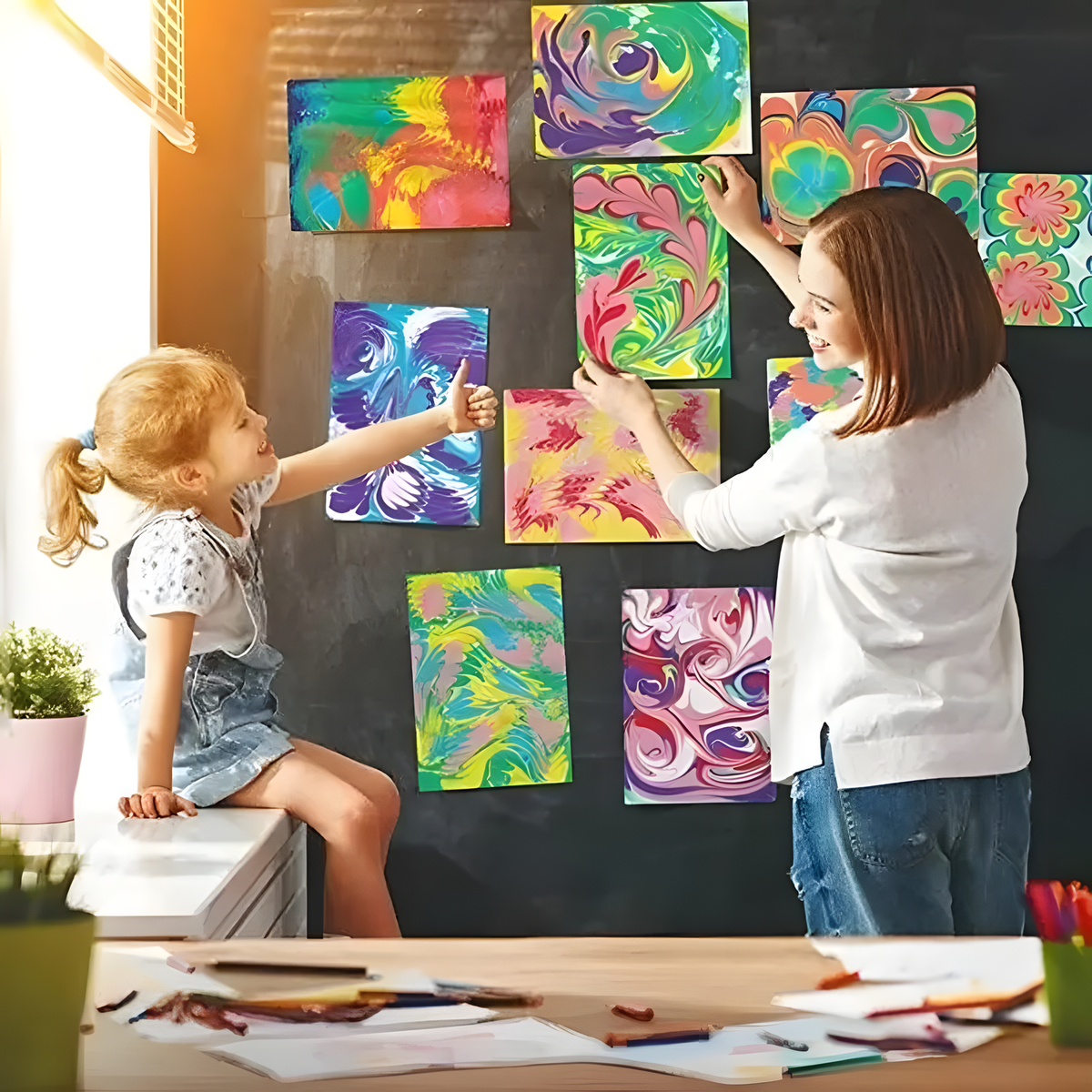 Floating Water Marbling Paint Kit