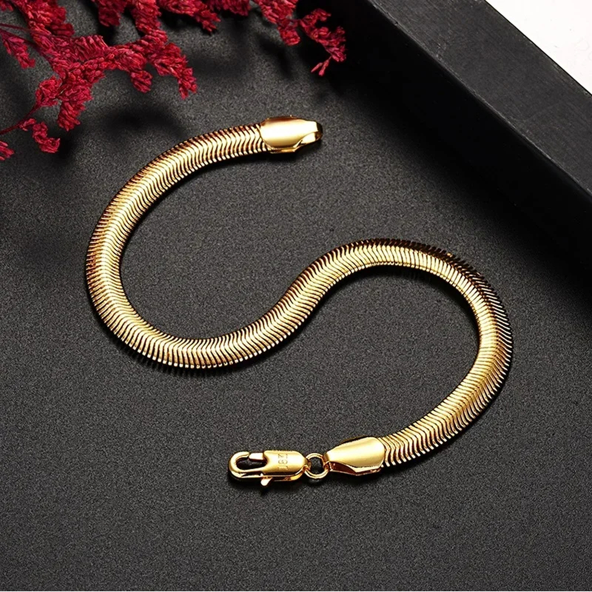 Gold-Tone Snake-Chain Bracelet