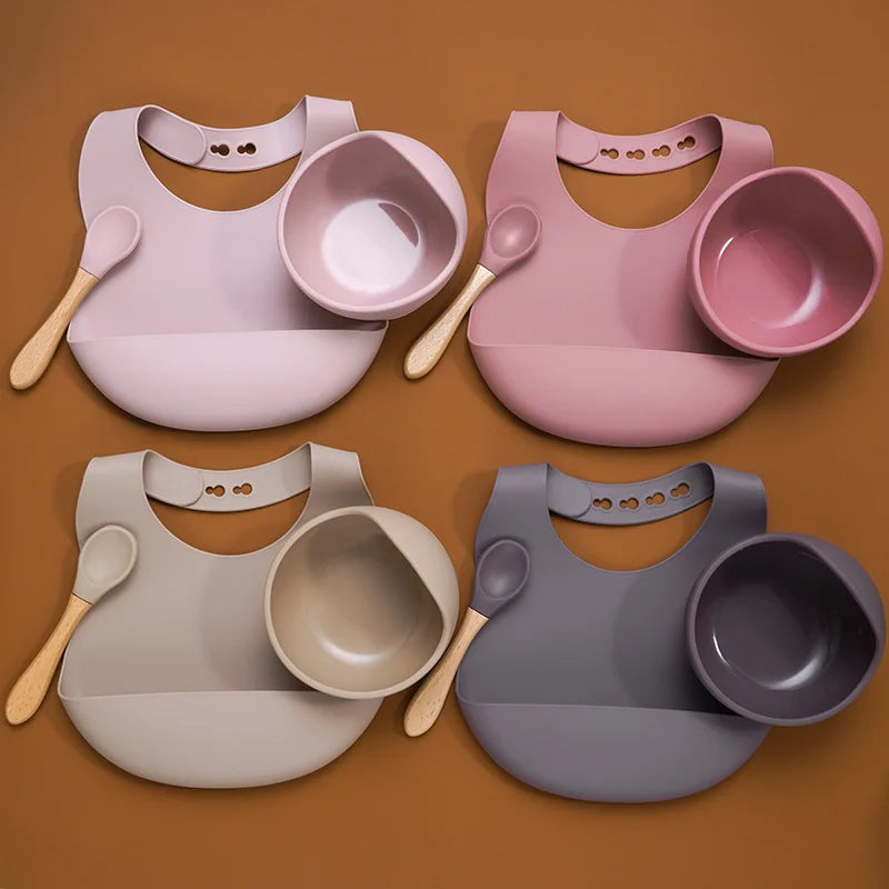 Silikon-Babygeschirr-Set