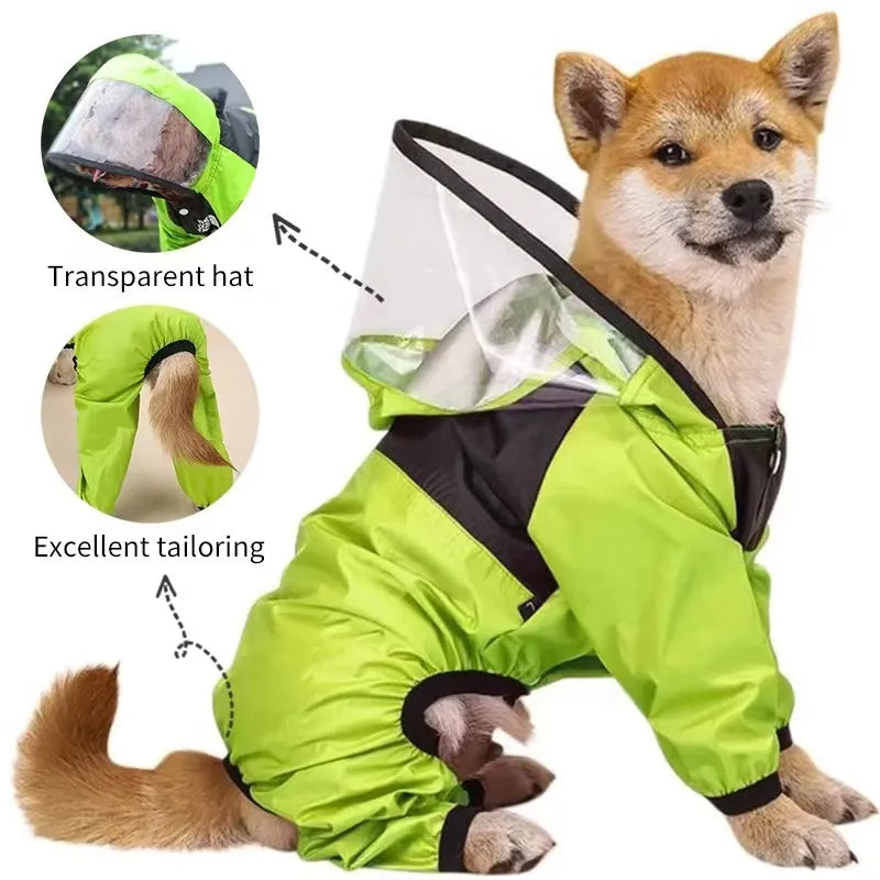 Der Hundegesicht-Regenmantel für Hunde