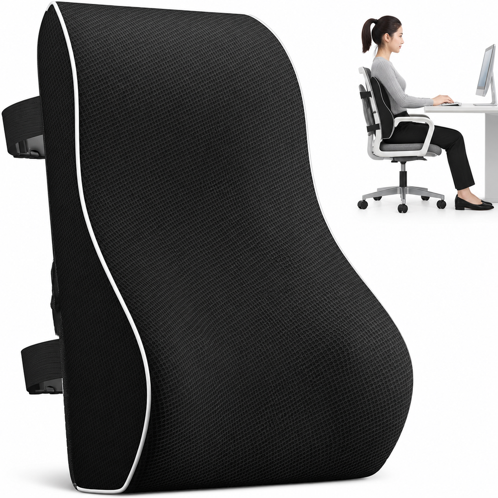 Contoured Memory Foam Lumbar Cushion