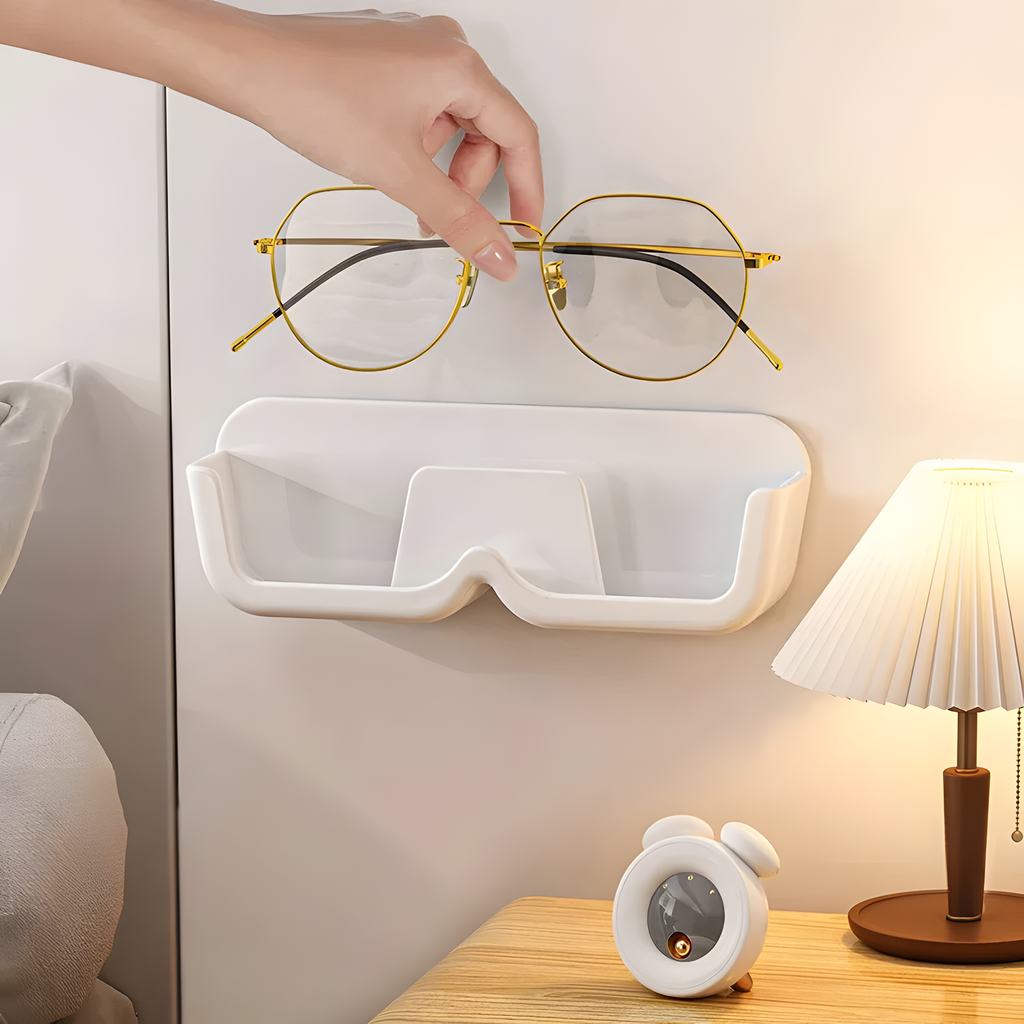 Wall Mounted Eyeglass Holder Shelf