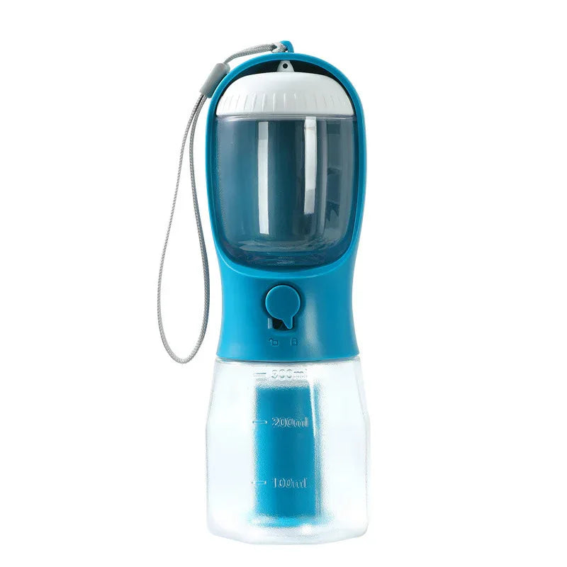 Dog Water Cup Drinking Food Garbage Bags Compartment Three-In-One Portable Small Multi-Functional Pet Water Bottle