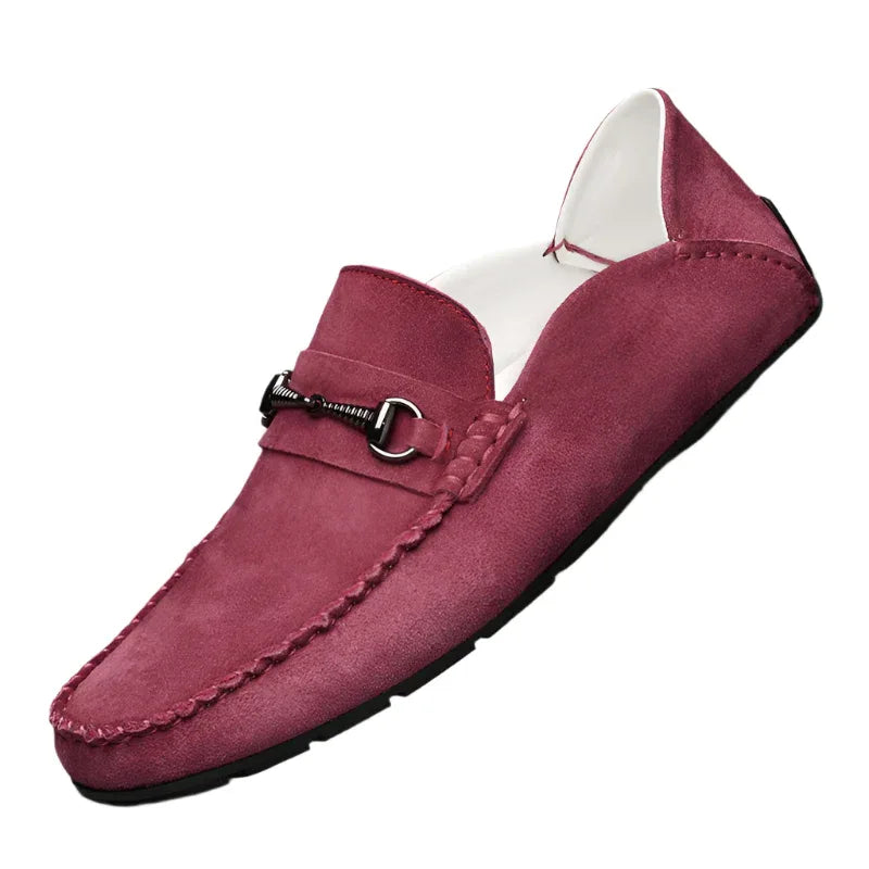 Men's Suede Leather Loafers Breathable Casual Shoes