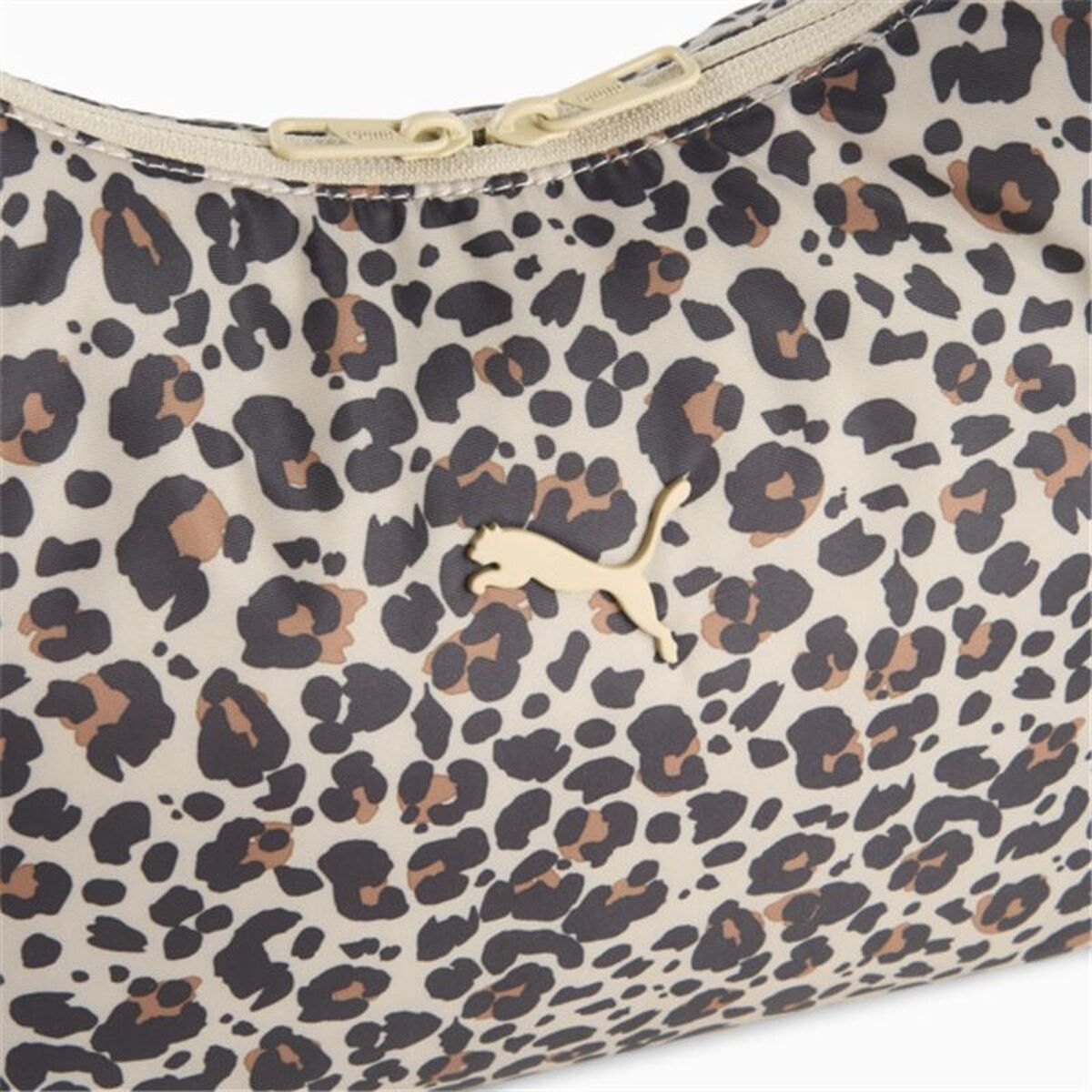 Handväska Puma Pop Slouchy Hobo, vit med leopardmönster