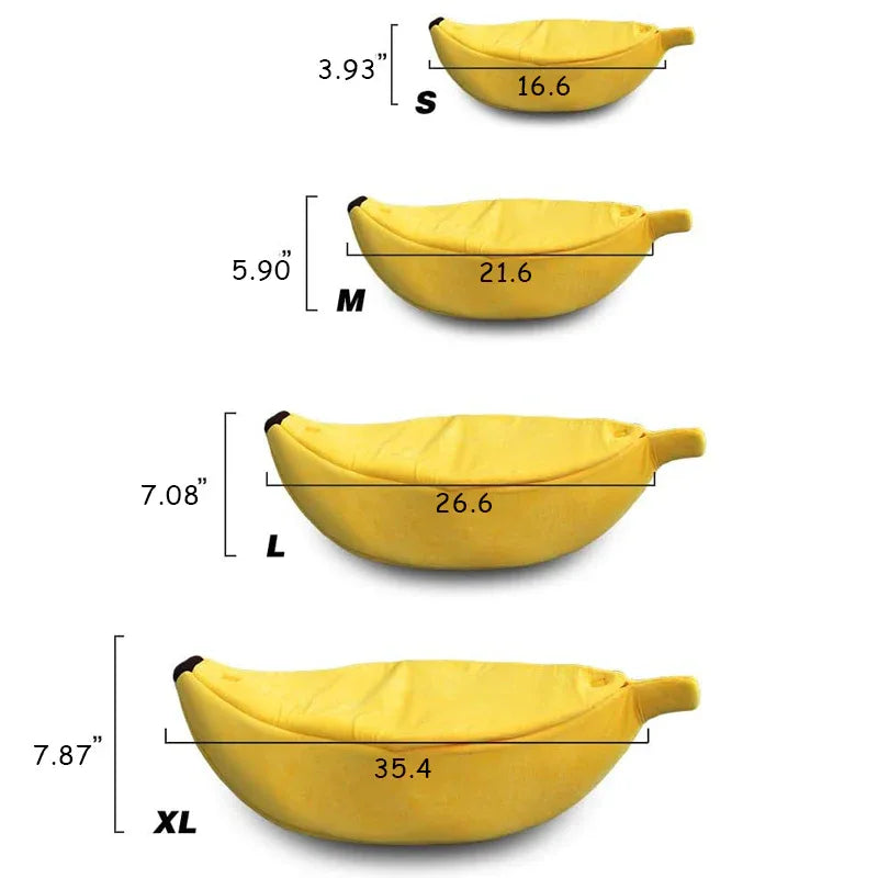 Soft Warm Banana Pet Dog Cat Bed Nest House