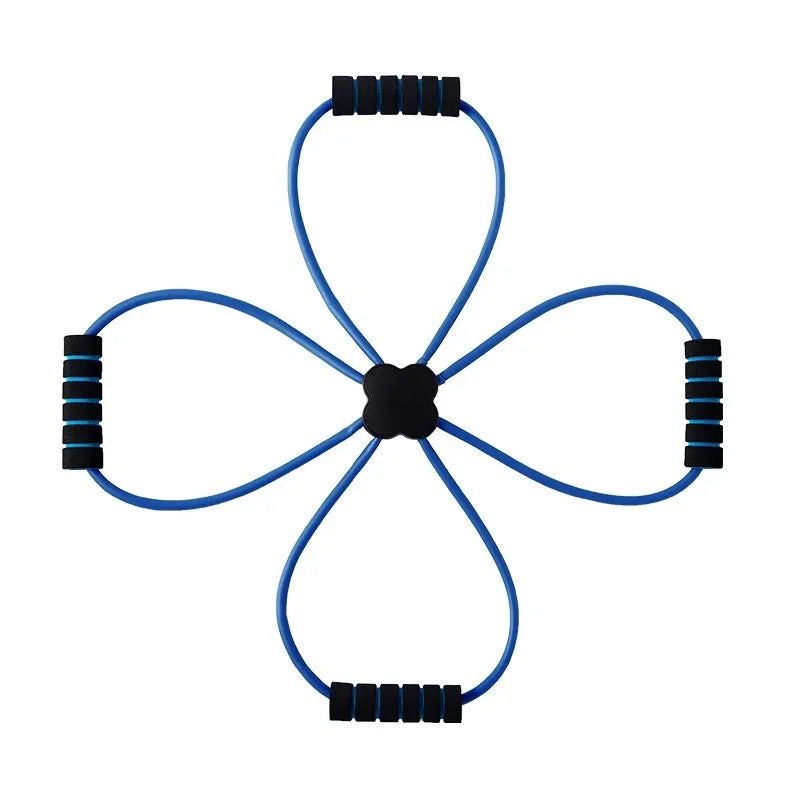 Versatile Eight Character Puller Resistance Band For Exercise And Fitness