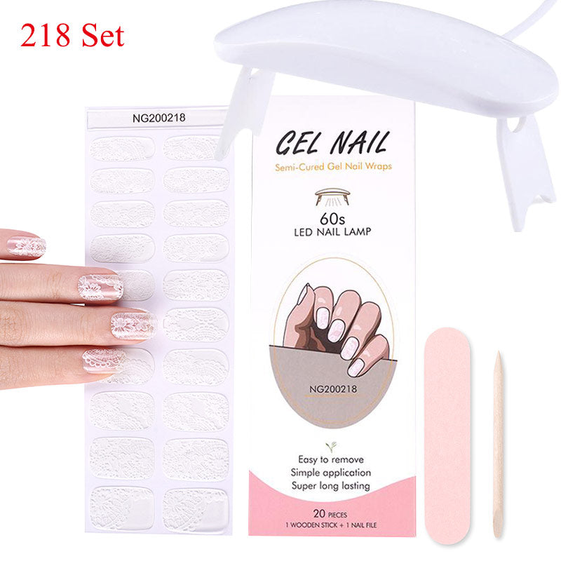 Gel-Nagelfolien mit UV-Lampen-Set