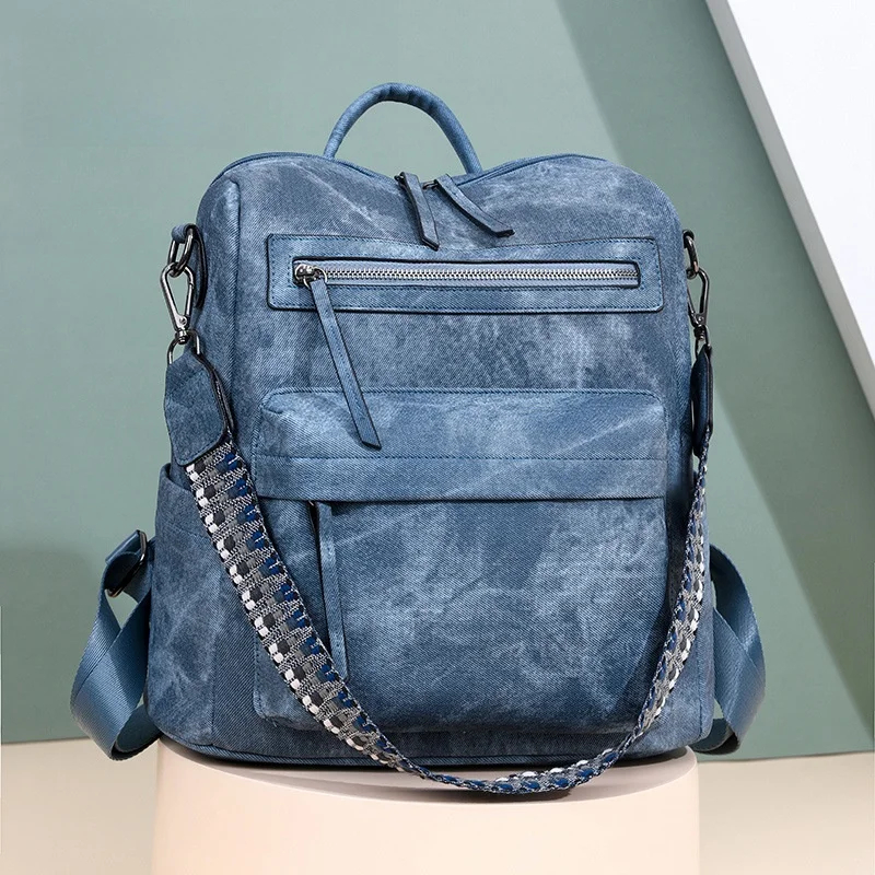 Retro PU Leather Backpack