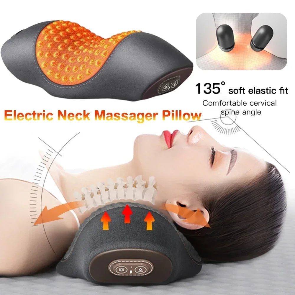 Elektrisches Nackenmassagekissen mit Heiz- und Vibrationsfunktion