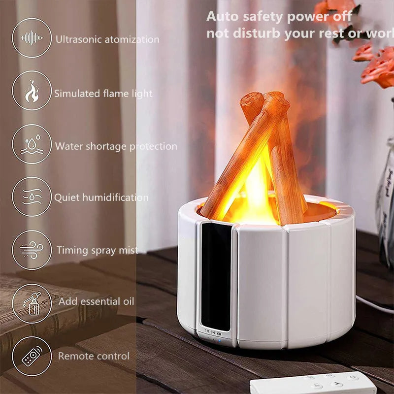 Diffusor in Form eines Lagerfeuers