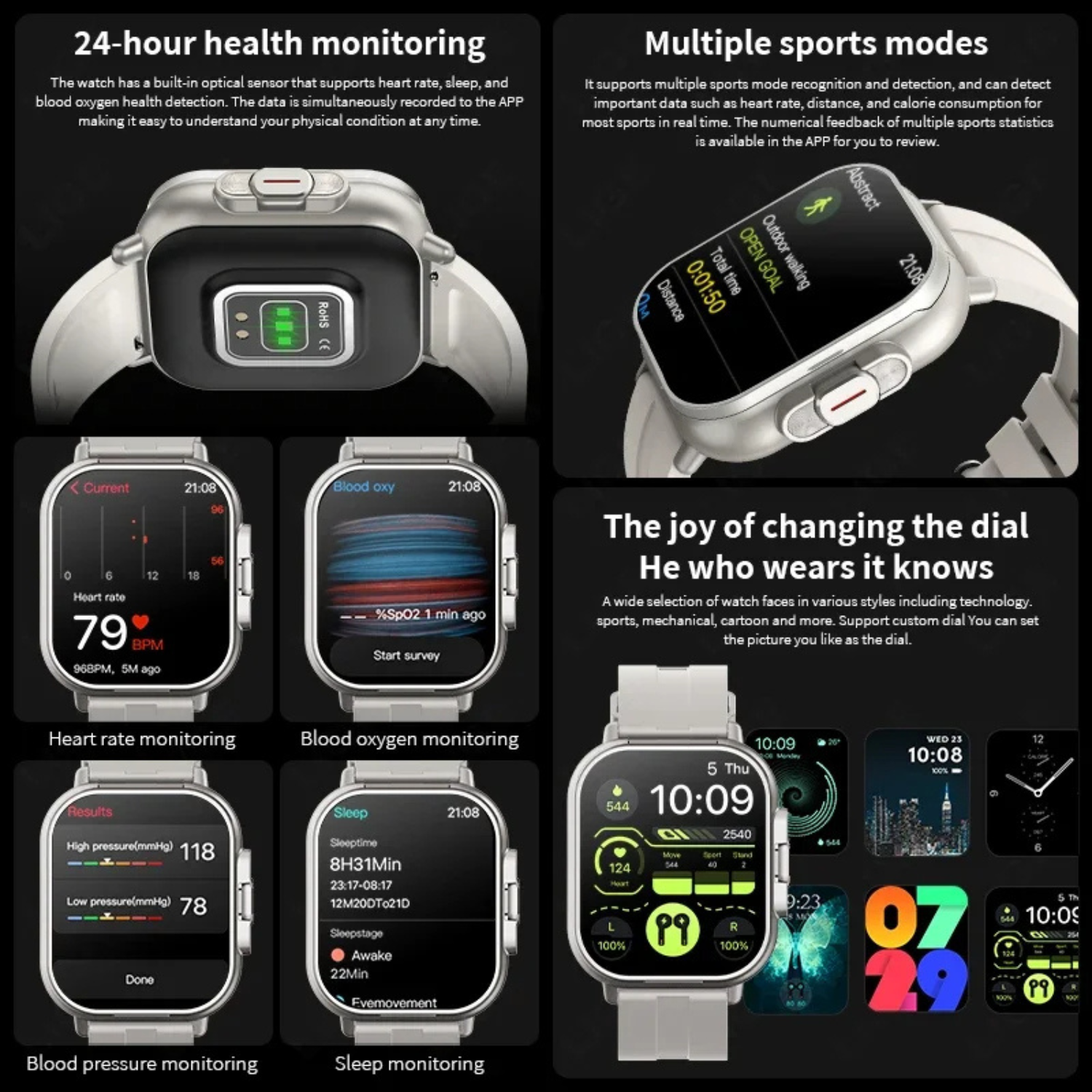 Smartwatch mit Ohrhörern