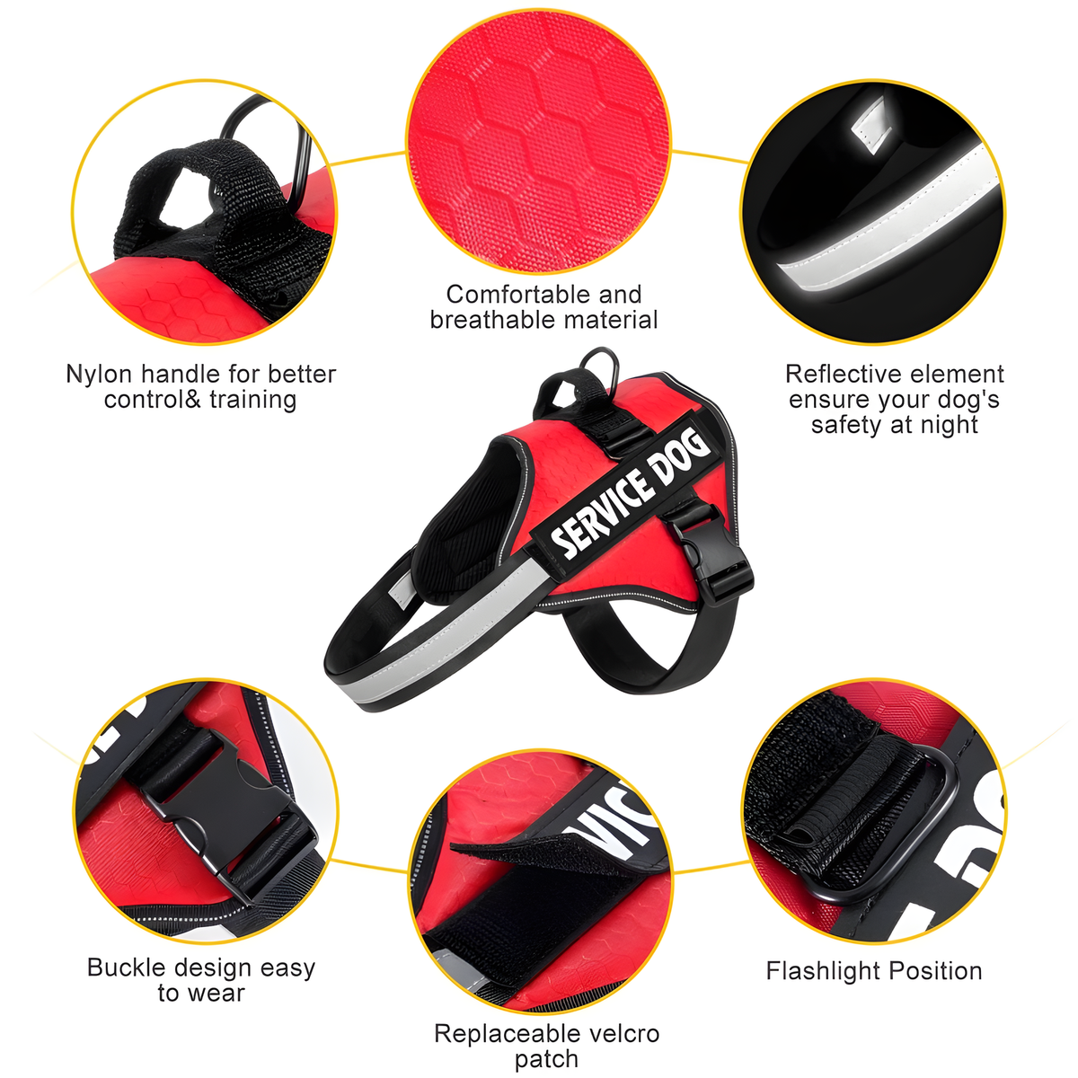 Reflective Working Dog Harness