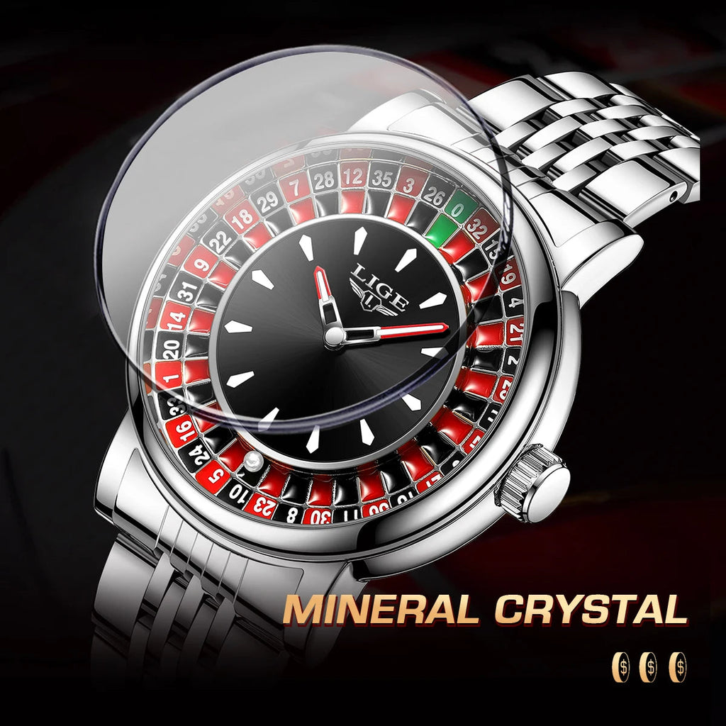 LIGE Roulette Dial Watch