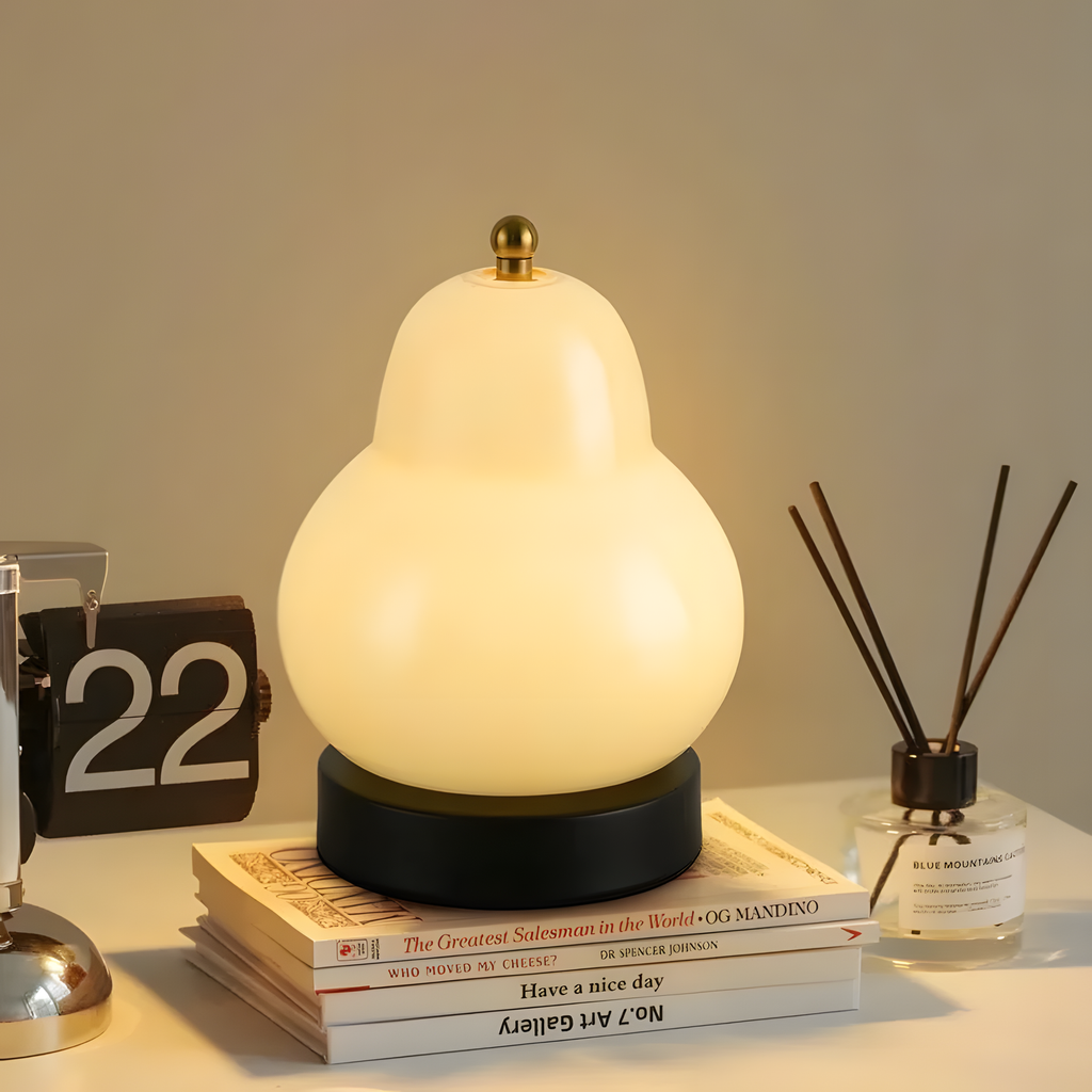 Glass Pear Table Lamp